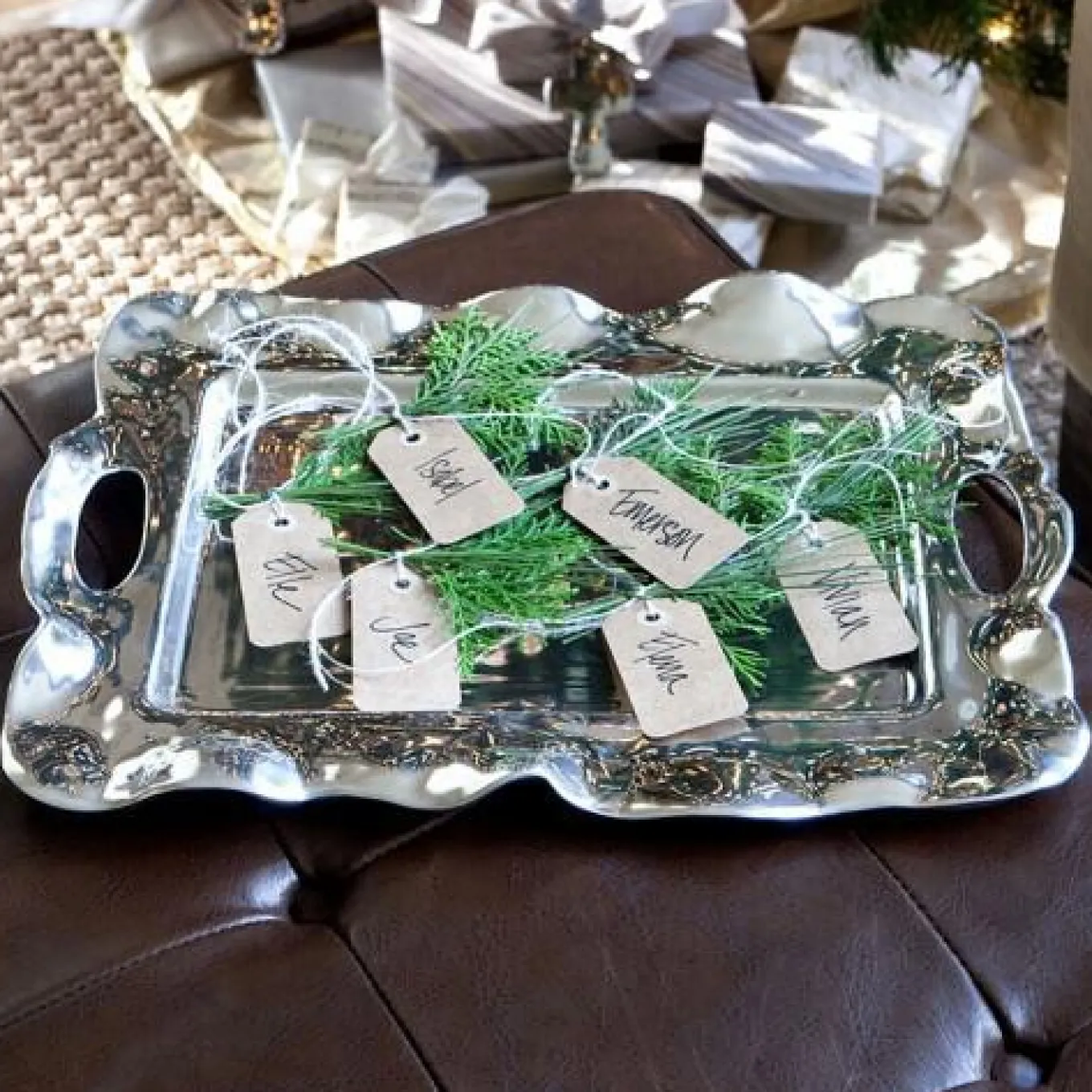 VENTO Rebecca Medium Rectangular Tray with Handles