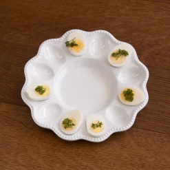 VIDA Alegria Deviled Egg Platter (White)