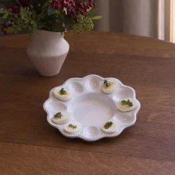 VIDA Alegria Deviled Egg Platter (White)