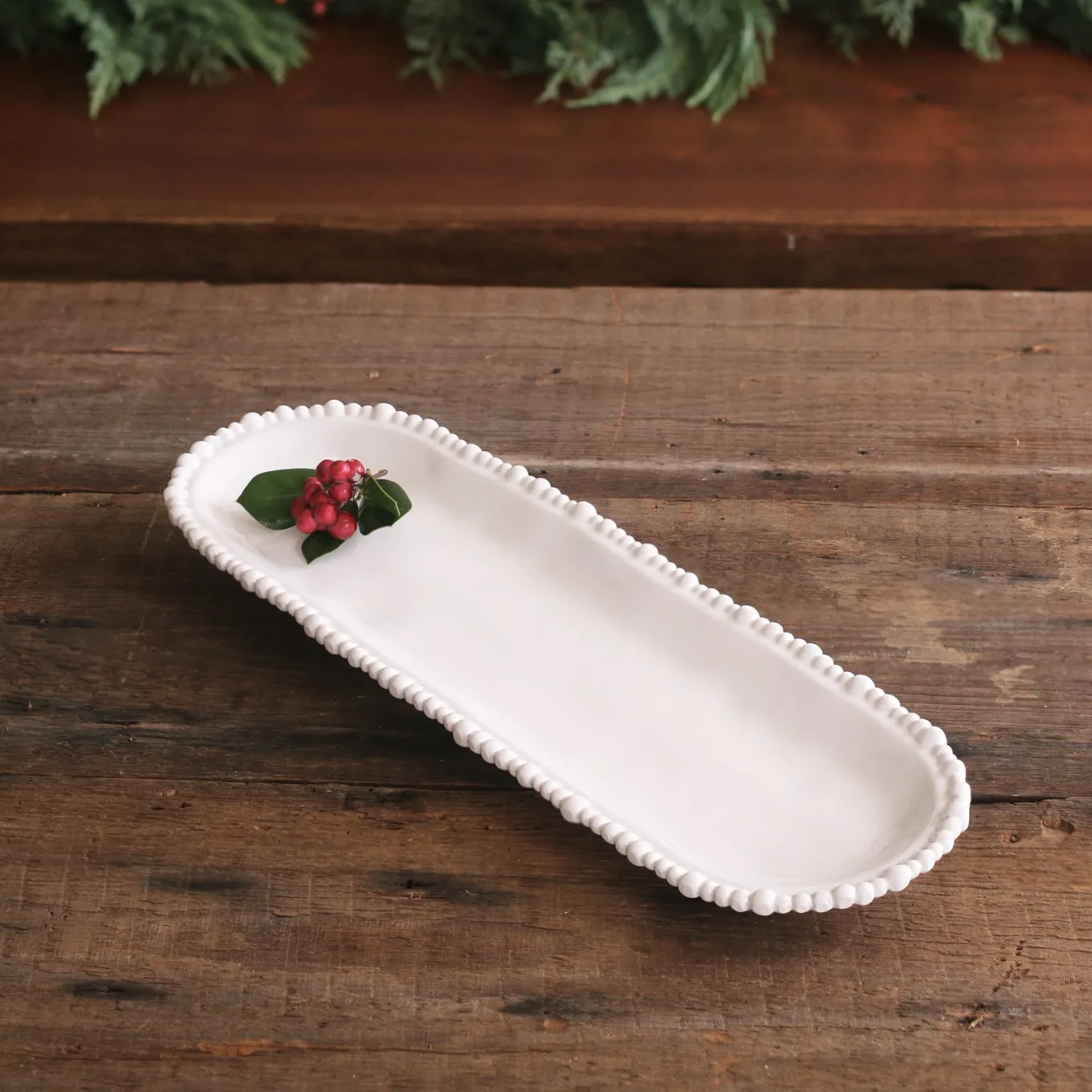 VIDA Alegria Medium Baguette Platter White