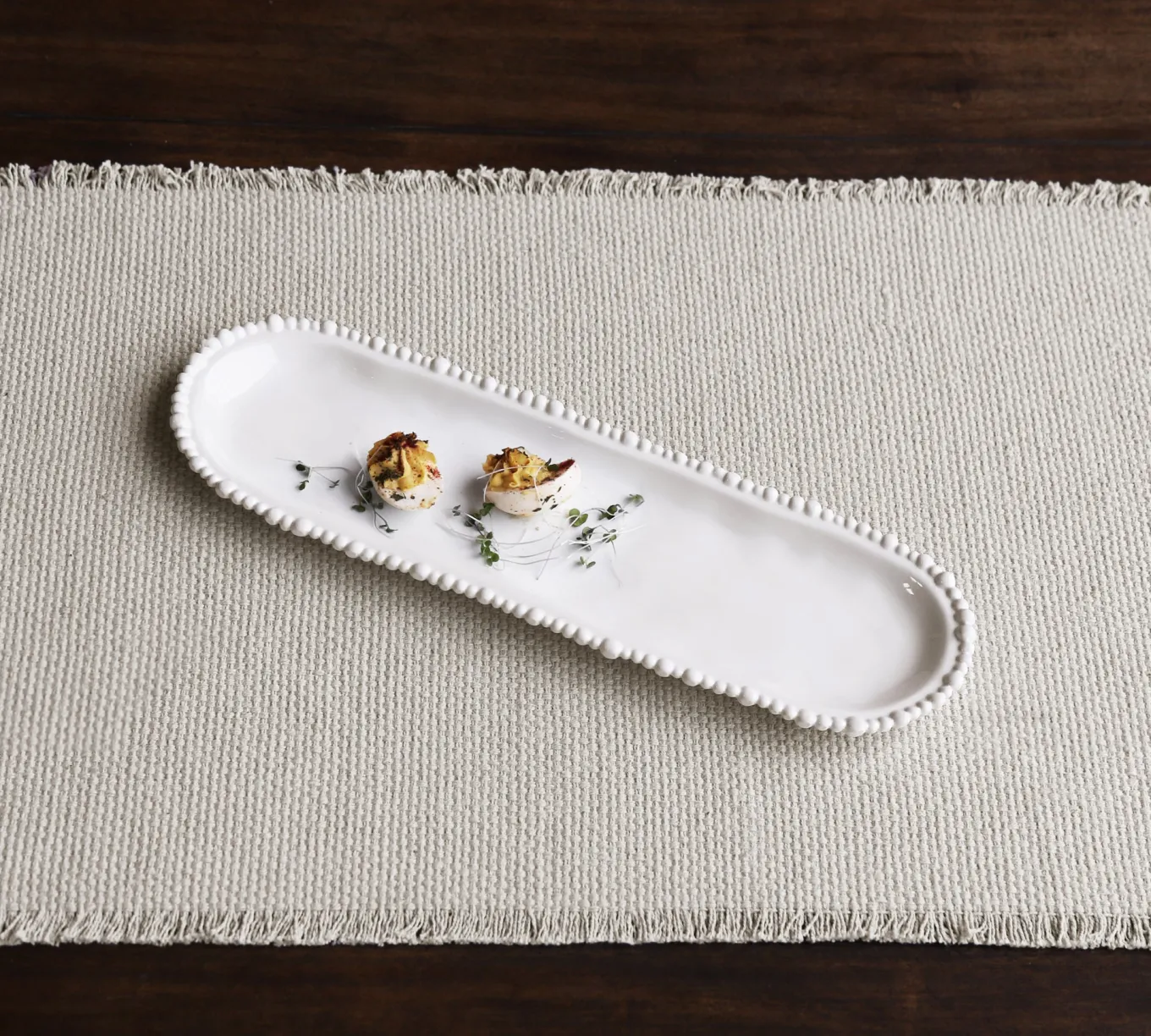VIDA Alegria Medium Baguette Platter White