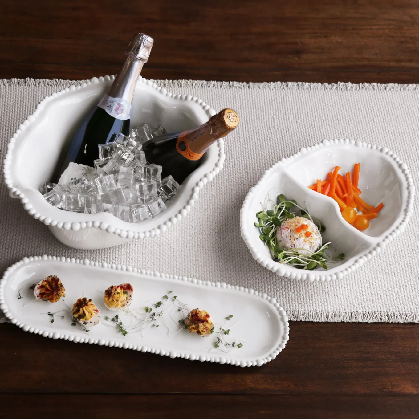 VIDA Alegria Medium Baguette Platter White