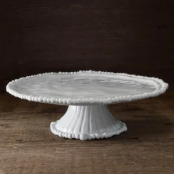 VIDA Alegria Pedestal Cake Plate White