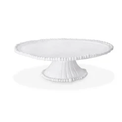 VIDA Alegria Pedestal Cake Plate White