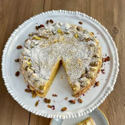 VIDA Alegria Pedestal Cake Plate White