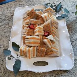 VIDA Alegria Rectangular Tray with Handles White