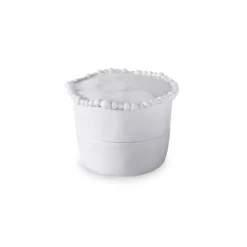 VIDA Alegria Stackable Salt-Pepper Cellar with Lid (White)