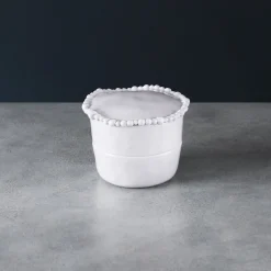 VIDA Alegria Stackable Salt-Pepper Cellar with Lid (White)