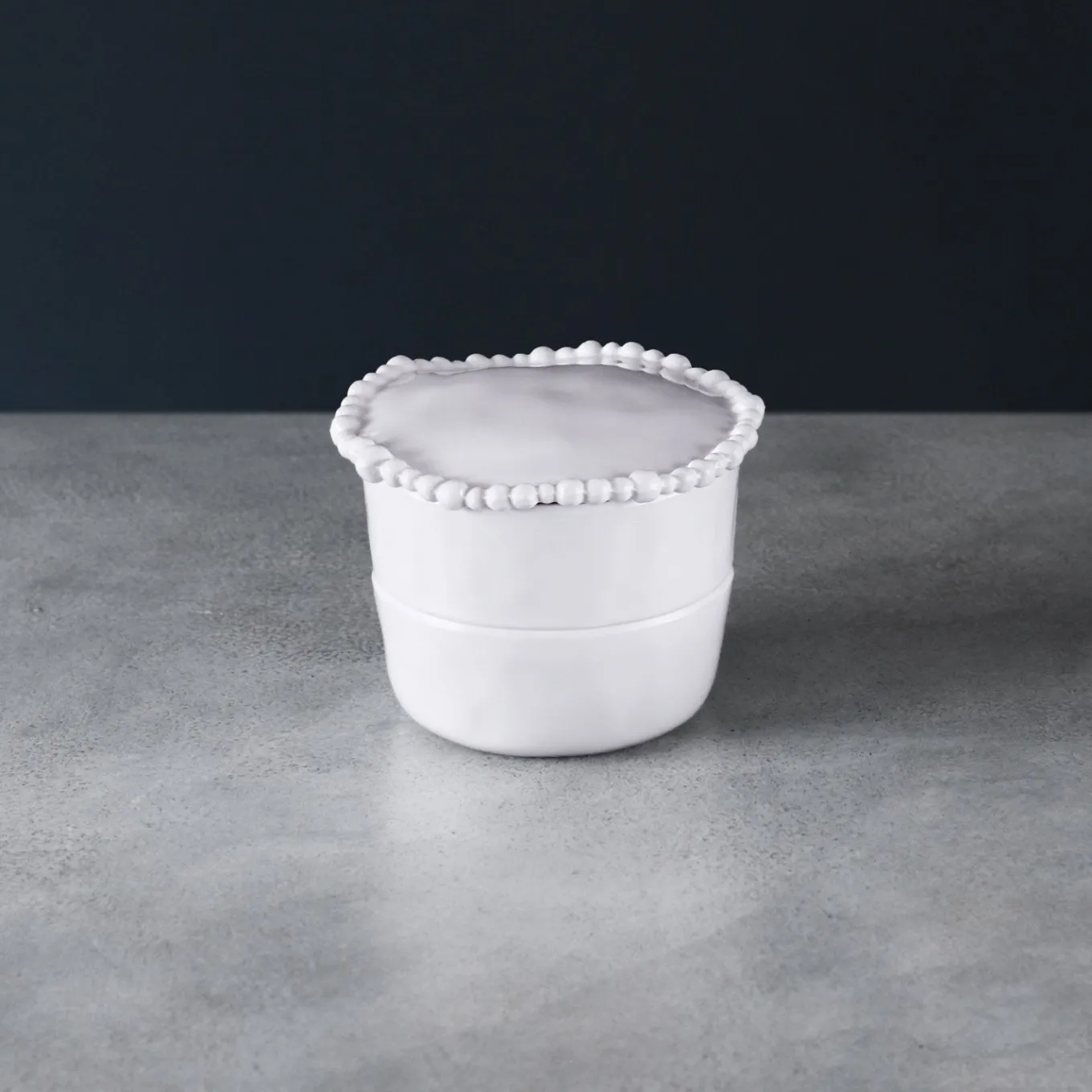 VIDA Alegria Stackable Salt-Pepper Cellar with Lid (White)