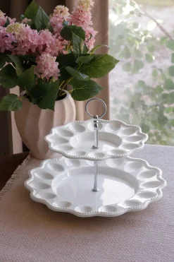 VIDA Alegria Two Tiered Egg Server White