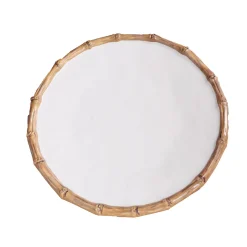 VIDA Bamboo Baguette Platter (White and Natural)