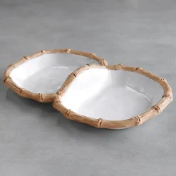 VIDA Bamboo Double Dip (White and Natural)