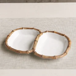 VIDA Bamboo Double Dip (White and Natural)