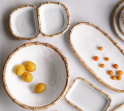 VIDA Bamboo Double Dip (White and Natural)