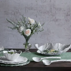 VIDA Bamboo Large Salad Servers (White)