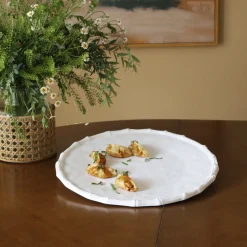 VIDA Bamboo Round Platter (White)