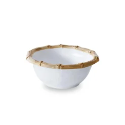 VIDA Bamboo Small Dip Bowl (White and Natural)