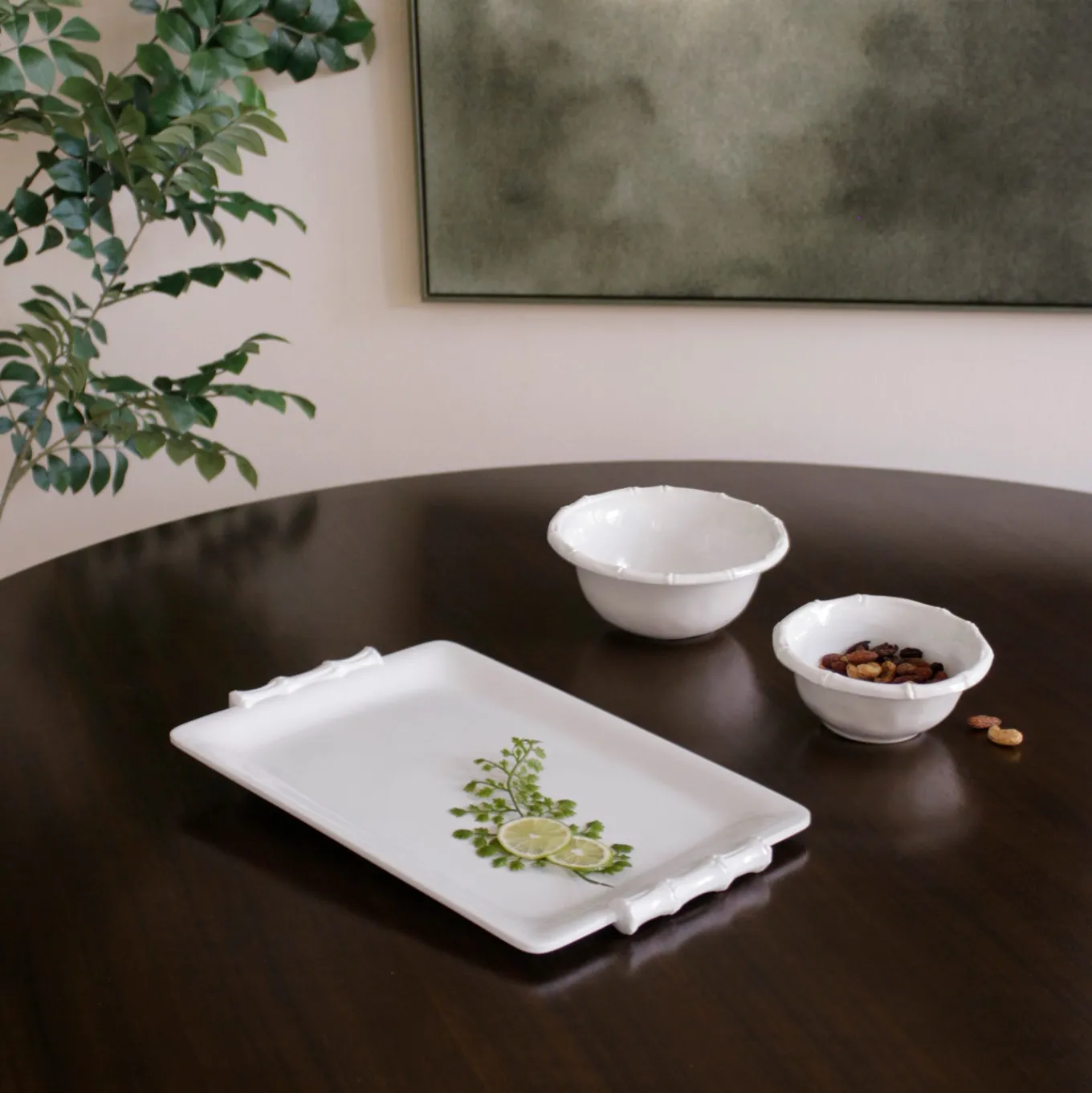 VIDA Bamboo Small Dip Bowl (White)