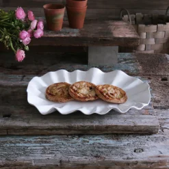 VIDA Bloom Large Oval Platter (White)