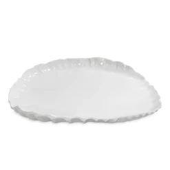 VIDA Bloom Pinched Large Oval Platter (White)