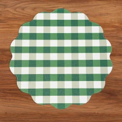 VIDA Cabana Reversible Round Placemats Set of 4 Pink & Green