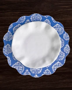 VIDA Chinoiserie Reversible Round Placemats Set of 4 Blue & White