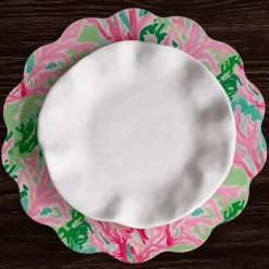 VIDA Coral Reef Reversible Round Placemats Set of 4 (Multi)