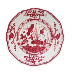 VIDA Faenza 11" Dinner Plate Set of 4 White and Red