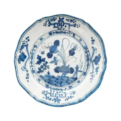 VIDA Faenza 9" Salad Plate Set of 4 White and Blue