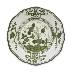 VIDA Faenza 9" Salad Plate Set of 4 White and Green
