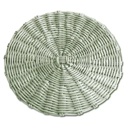 VIDA Faux Wicker Placemats Set of 4 (Sage)