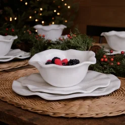 VIDA Havana 11" Dinner Plate Set of 4 (White)