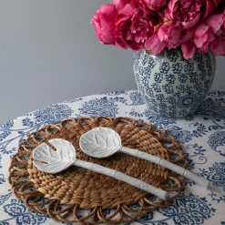 VIDA Lettuce Large Salad Servers (White)