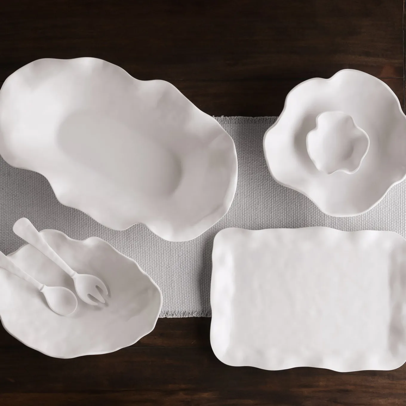 VIDA Nube Extra Large Oval Centerpiece (White)