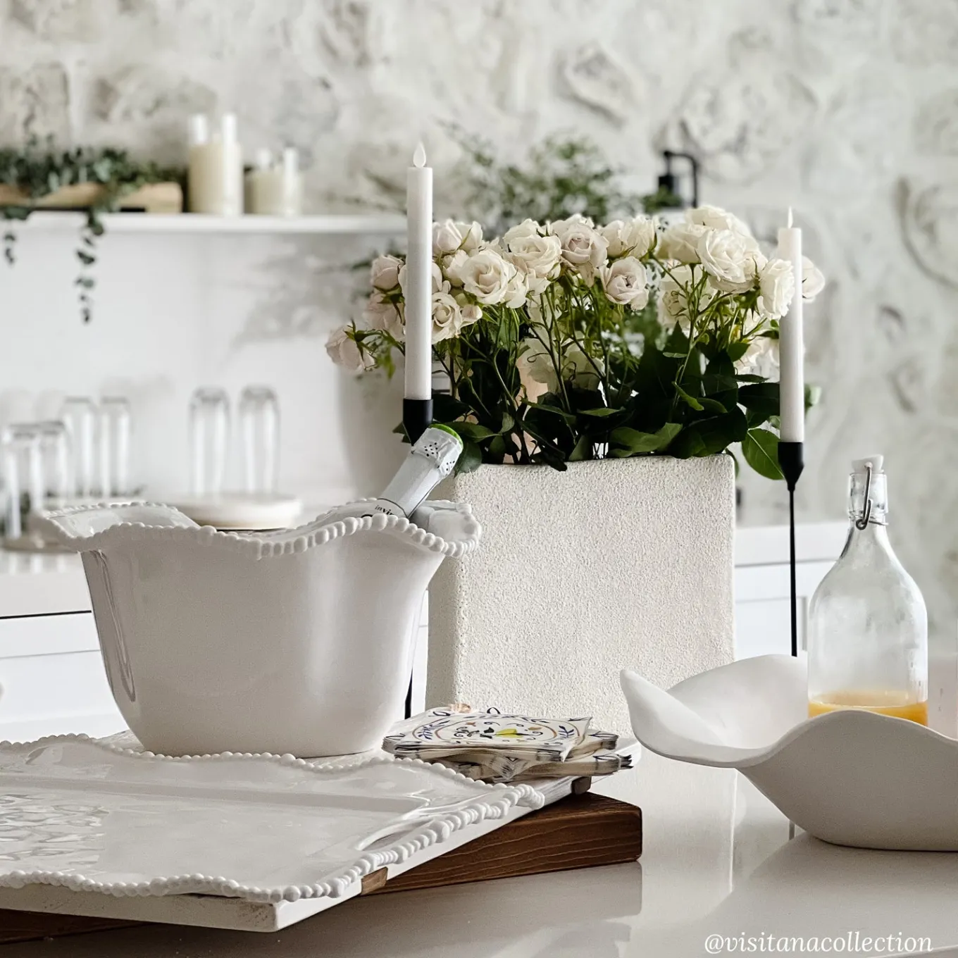 VIDA Nube Extra Large Oval Centerpiece (White)