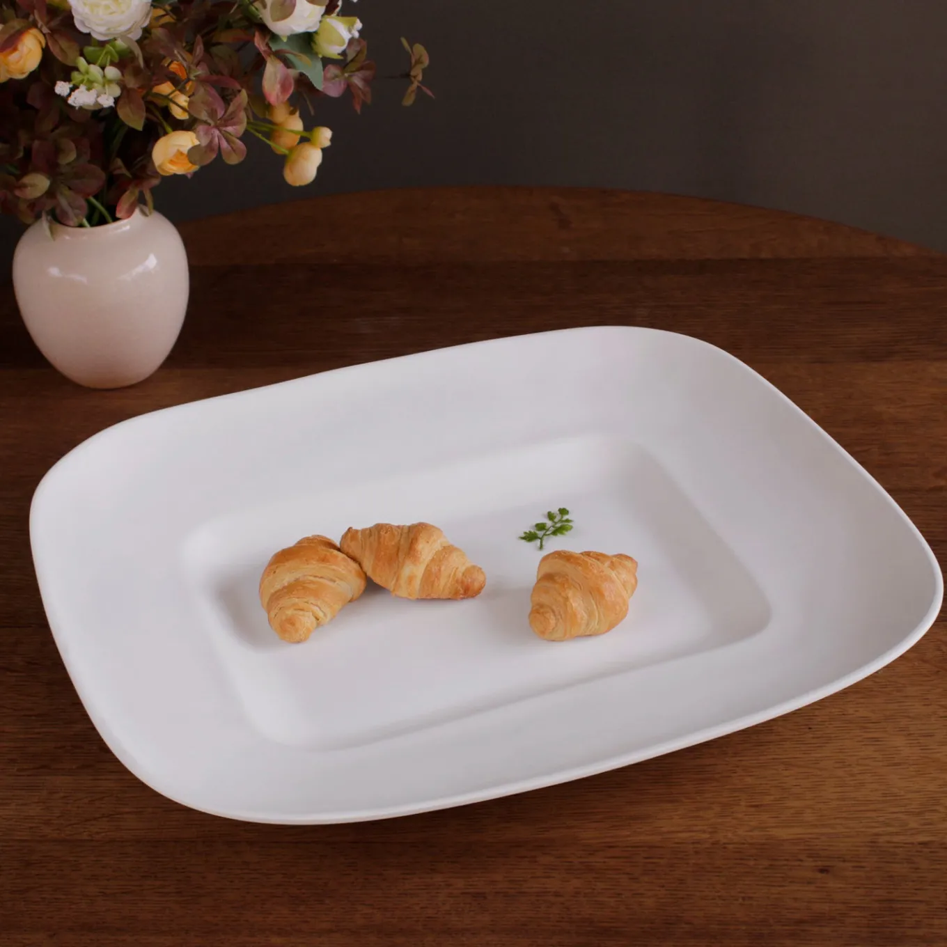 VIDA Nube Extra Large Rectangle Centerpiece (White)