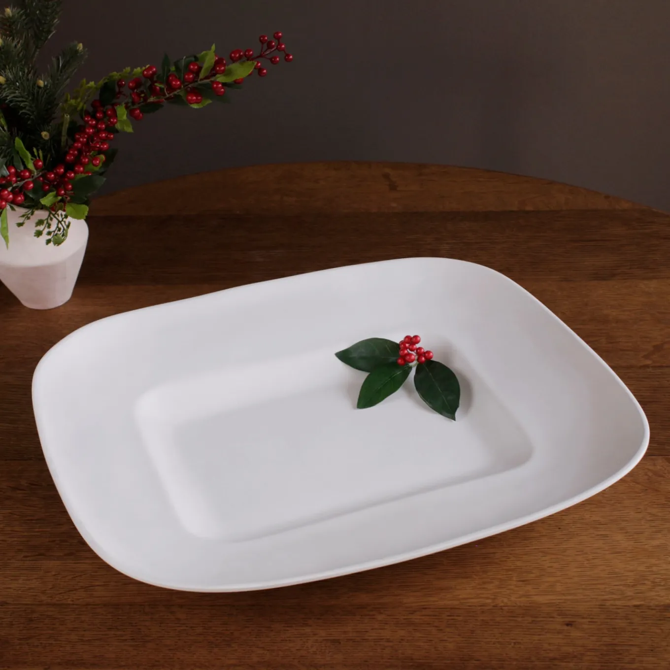 VIDA Nube Extra Large Rectangle Centerpiece (White)