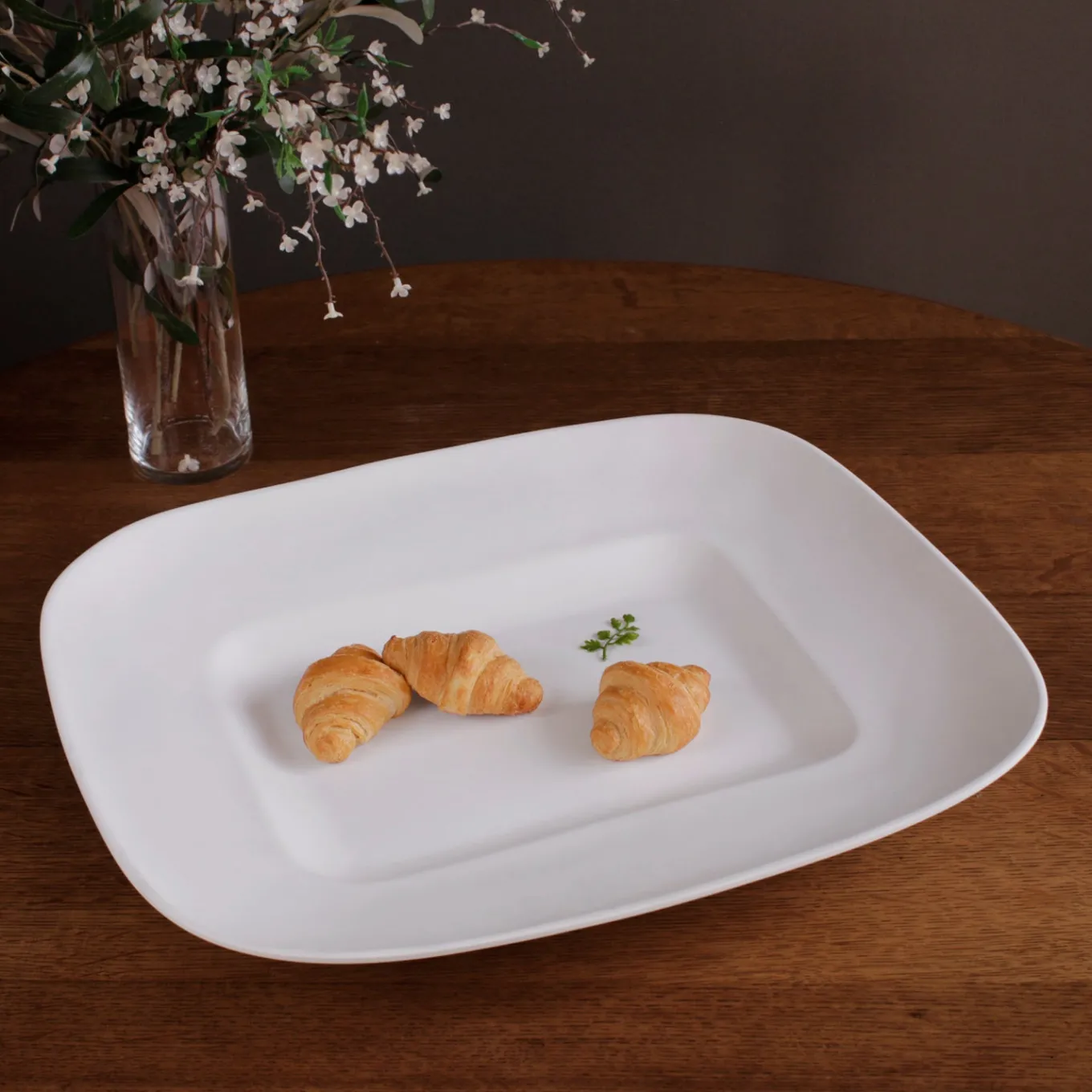 VIDA Nube Extra Large Rectangle Centerpiece (White)