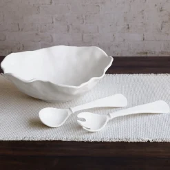 VIDA Nube Large Salad Servers (White)