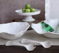 VIDA Nube Large Salad Servers (White)