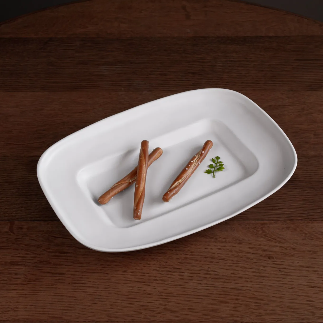 VIDA Nube Medium Rectangle Platter (White)