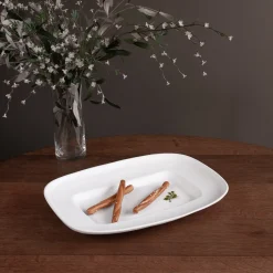 VIDA Nube Medium Rectangle Platter (White)