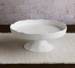 VIDA Nube Round Pedestal Cake Plate (White)