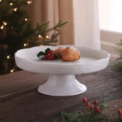 VIDA Nube Round Pedestal Cake Plate (White)