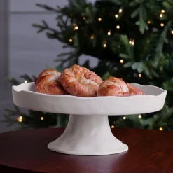 VIDA Nube Round Pedestal Cake Plate (White)