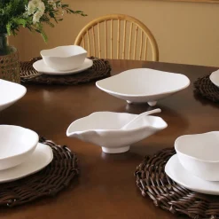 VIDA Nube Small Oval Bowl with Spoon (White)