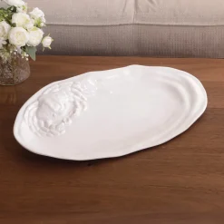 VIDA Ocean Large Oval Crab Platter (White)