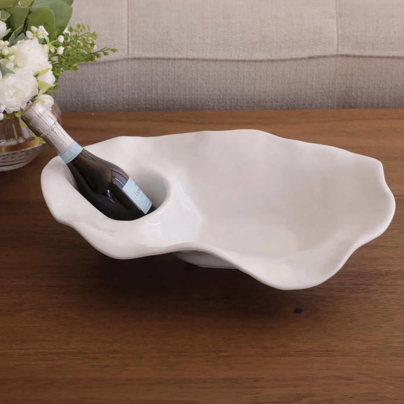 VIDA Ocean Oyster Champagne Bucket (White)