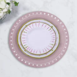 VIDA Round Embroidered Dots 15.5