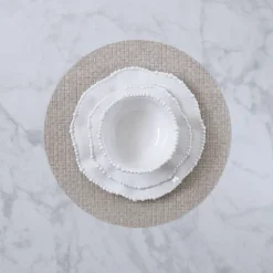 VIDA Round Woven Placemat Set of 4 (Rattan)